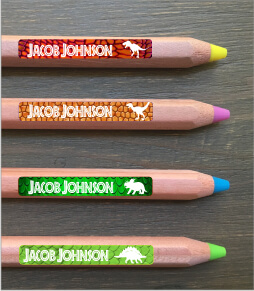 Dino Pencil Labels